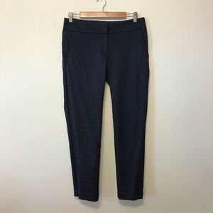 LOFT Women’s Pants Textured Dark Blue Trousers